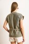 Women's Khaki Lined Lace Detailed Linen Look Vest Ylk-19000072 - 5