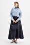 Indigo-Elastic Basic Skirt - 2