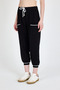 Black Elastic Waist Pocket Stripe Detailed Jogger Sweatpants 81524 - 2