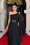 Chiffon Fabric One Sleeve Chiffon Evening Dress - Black - 3