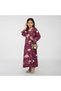 Ballerina Print Kids Jalabiya – Deep Violet Maxi with V-Neck and Stone Embellishments. - 2