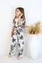 Girl's Colorful Patterned Suit I Madonna Collar Patterned Spanish Leg I Blouse and Pants Combination - 2