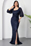 Square Neck Tie Front Slit Dress Ap-3020 - 3