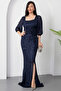 Square Neck Tie Front Slit Dress Ap-3020 - 2