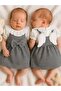 Baby Girl Houndstooth Patterned Angel Wing Dress - 3