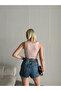 Women's Powder Round Neck Zero Sleeve Viscose Elasthane Camisole Crop - 5