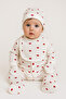Baby 5-Piece Hospital Discharge Set with Heart Pattern