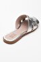 Notre Silver Print Genuine Leather Women's Slippers - 5