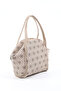 Monogram Printed Mink Shk132 Faux Leather, Zippered Single Compartment, Snap Detail, Hand Strap and Crossbody - 2