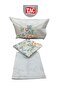 Fiora Gray Ranforce Double Duvet Cover Set 200X220 cm - 3