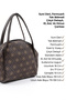 Monogram Printed Brown Shk132 Faux Leather, Zippered Single Compartment, Snap Detail, Strap Hand and Bag - 7