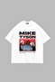 Mike Tyson Printed Oversize Unisex White Tshirt