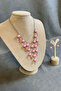- Tuğba 9352 0371 Handmade Pink Pearl Beaded Jewelry Set - 2