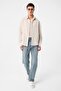 Stone Striped and Textured Men's Shirt - 2