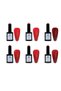 Crimson Cascade UV/LED Gel Polish Set – 6 Red Soak-Off Shades, 15 ml Glossy, Salon Nail Kit
