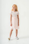 Flower Patterned Ribbon Girl's Dress 003