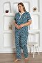 X-Dreamy Plus Size Lycra Cotton Floral Short Sleeve Pajamas Set