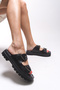 Leslantha Women's Slippers 0012774 Black - 6