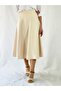 Cream Six Piece Maxi Woven A-Line Skirt - 4