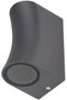 Matte Black Aluminum Outdoor Sconce with Bidirectional Light, Tempered Glass Wall Lamp, Gu10 Lampholder - 5