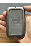 Renault Talisman Megane4 Dacia Duster Compatible 4 Button Leather Metal Key Protection Case Gray Color