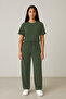 Women's Basic Unprinted Plain Modal Bottom Top Set