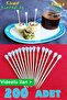 200 Pieces Decorative Drop Pearl Fancy Cake Toothpick -6,5Cm Engagement Promise Fancy Toothpick with Pearls Drop Beads - 2
