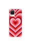 Samsung Galaxy A12 Compatible Transparent Case Heart 3 Design