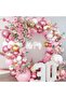 Pink Gold White Mixed Balloon Set - 80 Pieces Party and Decoration Balloons - 2