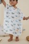 Baby Kids Muslin Poncho 1-4 Years 100% Cotton, Whales