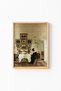 Mother and Child in the Dining Room - Wooden Patterned Frame