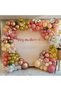Pink Cream Rose Gold Confetti Balloon Set - 80 Pieces Party Balloons + Chain and Tape with Gift1 - 5