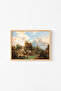 A Mill on the Edge of the Mountain River - Wooden Patterned Frame