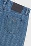 Logo Printed Cotton Slim Fit Low Waist Regular Leg Jeans Men's Denim Pants Em000668 - 5