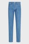 Logo Printed Cotton Slim Fit Low Waist Regular Leg Jeans Men's Denim Pants Em000668 - 6