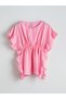 Crew Neck Ruffle Detailed Girl's Pareo