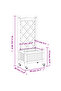 Planter with Trellis and Wheels Brown Solid Wood Fir - 3