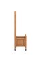 Planter with Trellis and Wheels Brown Solid Wood Fir - 4