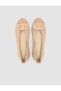 Lunor Knitwear Buckle Detailed Beige Women's Ballerinas - 4