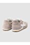 Monamae 100% Genuine Leather Beige Suede Lace-Up Women's Sneaker - 3