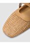 Straw Beige Women's Ballerinas - 7