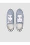 Monamae 100% Genuine Leather Blue Suede Women's Sports Shoes - 4