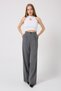 Women's High Waist Palazzo Pants Wide Fit - Elastic with a Recovery Effect, Stylish Pleated Cut
