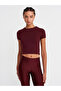 31906 Body Fitting Short Sleeve T-Shirt-Claret Red - 3