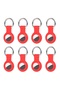 Silicone Case with Keychain Compatible with Apple Airtag A010 Protective Keychain Red Pack of 8