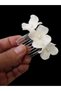 Floral Minimal Hairpin, Handmade Porcelain Flower Hairpin, Bridal Hairpin - 2