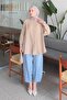 Muslin Hijab Shirt Sand Beige