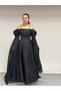 Girl's Evening Dress Black Long Strap Chiffon Evening Dress with Detachable Cape 10-15 Years - 2