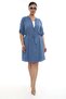 Plus Size Women's Lined Muslin Fabric Buttoned Pocket Skirt