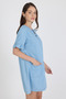 Women's Front Pocket Chest Lace-Up Denim Style Salopet Dress 1449 - 3